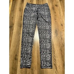 NYL Leggings Women Size M Black White Space Dye Activewear Yoga Pants